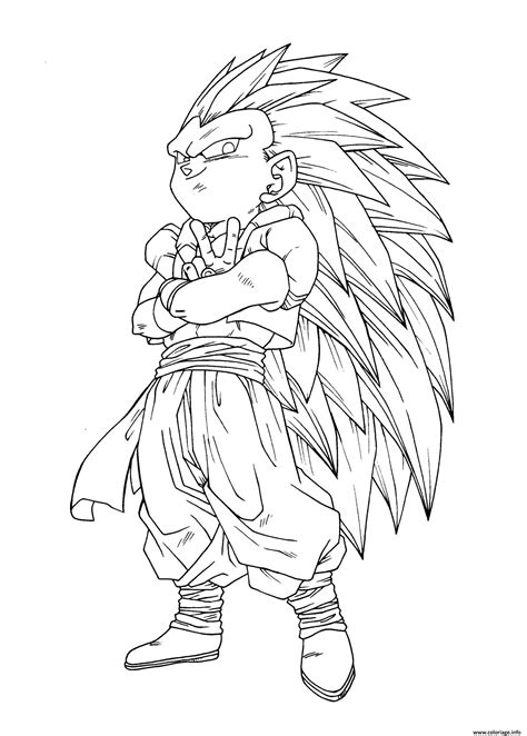 Coloriage Super Saiyan Goten Dragon Ball Z Dessin Dragon Ball Z à Imprimer