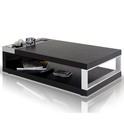 Rectangle coffee table black white faux marble with black frames. Contemporary black rectangular coffee table Nishi