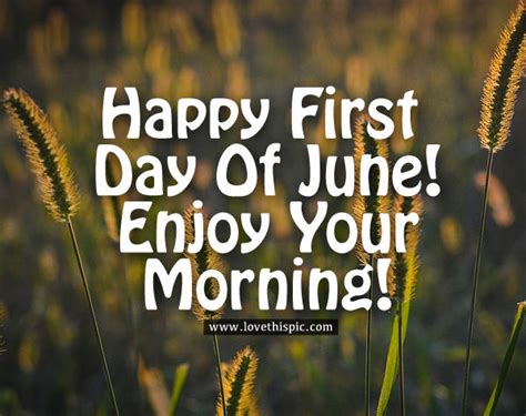 Happy First Day Of June Enjoy Your Morning Pictures Photos And