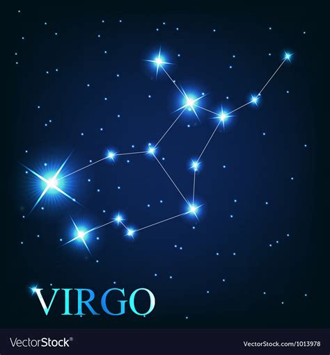 The Virgo Zodiac Sign Of The Beautiful Bright Vector Image