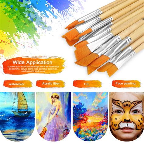 Buy Acrylic Paint Brush Set Tsv 24 Pcs Nylon Hair Brushes For All