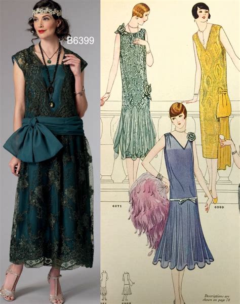 Sew The Look Butterick B6399 1920s Dress Pattern 1920s Dress Pattern