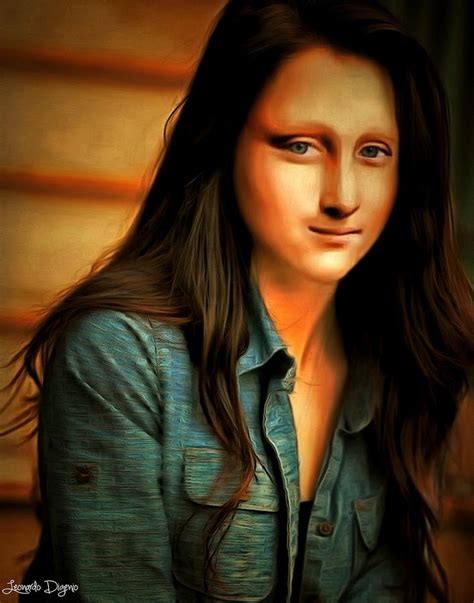 Modern Mona Lisa Rembrandt Style Pa2 Painting By Leonardo Digenio