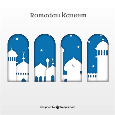 Ramadan Kareem Silhouettes Buildings Vector Free Download