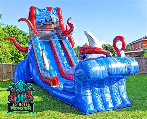 25ft Ocean Monster Slide For Pools S48 Moms Party Rental