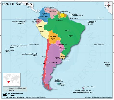 Is south america north and south? South America Map HD