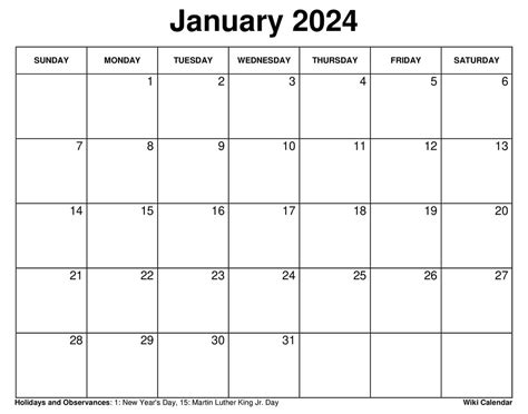 Printable Calendar 2024 Monthly Word Calendar 2024 Printable