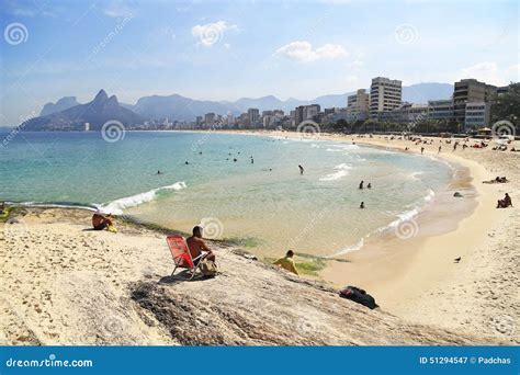 Ipanema Beach In Rio De Janeiro Brazil Editorial Photography Image