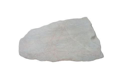 A Metamorphic Marble Rock Isolated On A White Background Stock Photo