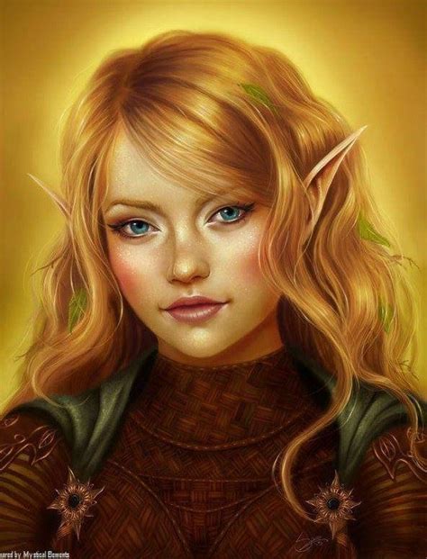 Blonde Female Elf Portrait Elves Fantasy Elf Art