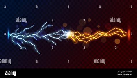 Lightning Thunderbolt Against Short Circuit Flash 3d Vector On