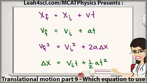 Mcat Physics Kinematic Equations And Knowing Which To Use Youtube