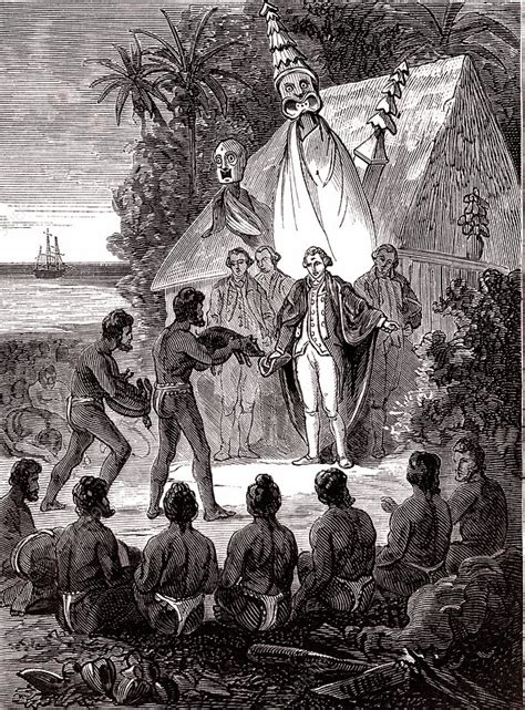 Captain James Cook In Hawaii Illustration Stock Image C0512207