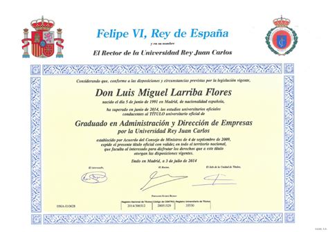 Títulos Y Certificados Académicos Luis Miguel Larriba