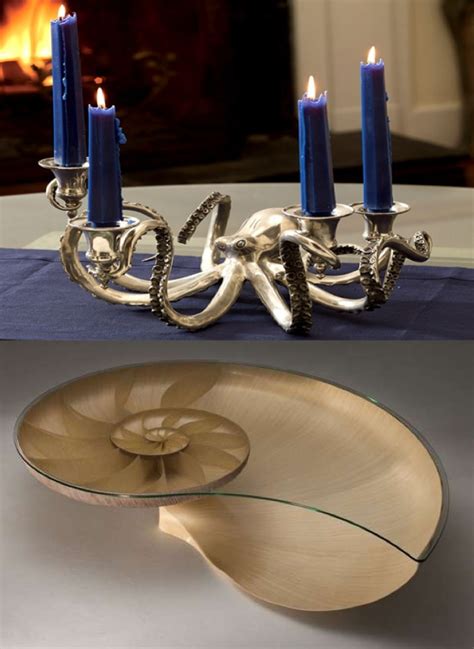 Shop great looks + great furniture buys! shell coffee table and octopus candelabra | Coffee table ...