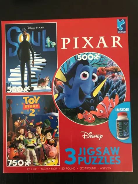 Disney Pixar 3 Jigsaw Puzzles Soul Finding Nemo Toy Story 2 Ages 12 1895 Picclick