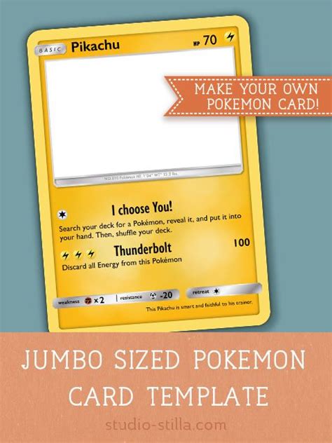 Pokemon Card Template Make Your Own Pokemon Card Printable Pdf
