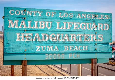 Malibu Lifeguards Headquarter Zuma Beach Malibu Stock Photo