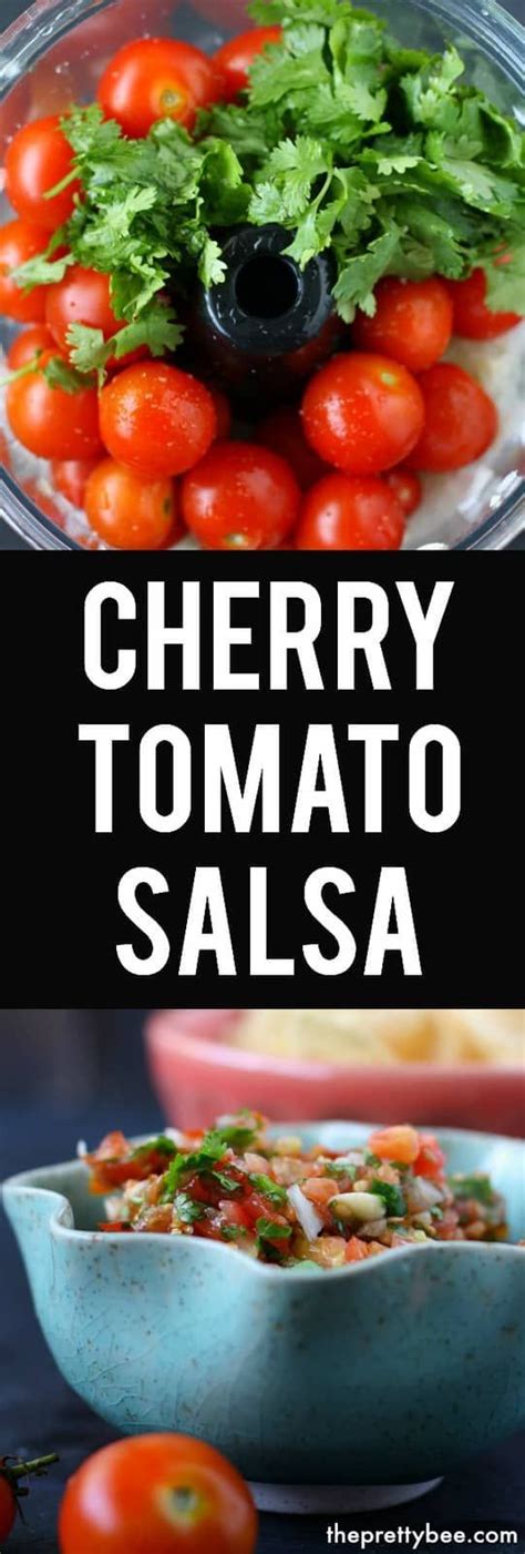 I use original, but you can make it as hot as you want, 4 clove minced garlic, 1/3 tsp sugar (to cut taste of tomato), 2 tbsp dried parsley, 3 tbsp dried cilantro, 1/4 tsp salt, 1/4 tsp ground cumin, 1/4 cup minced onion. Easy Cherry Tomato Salsa. - The Pretty Bee | Recipe ...