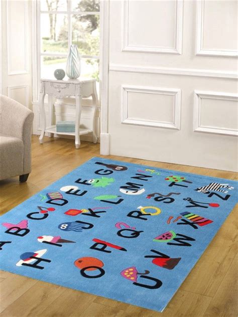 Check out our alphabet rug selection for the very best in unique or custom, handmade pieces from our rugs shops. Cool Alphabet Rug Blue 220x150cm | Rugs, Kids rugs