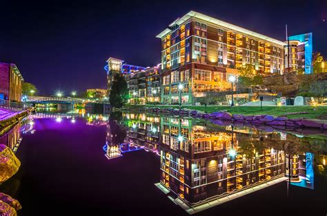 Greenville River Front walk - Downtown Greenville, SC USA. It's a great
