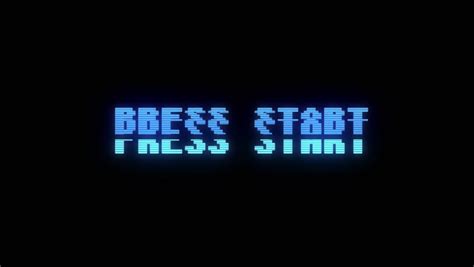 Retro Videogame Press Start Text Stock Footage Video 100