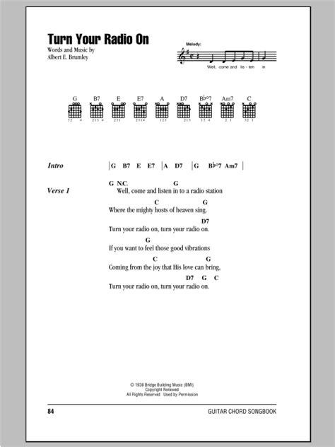 Come on come on turn the radio on. Turn Your Radio On by Albert E. Brumley - Guitar Chords ...