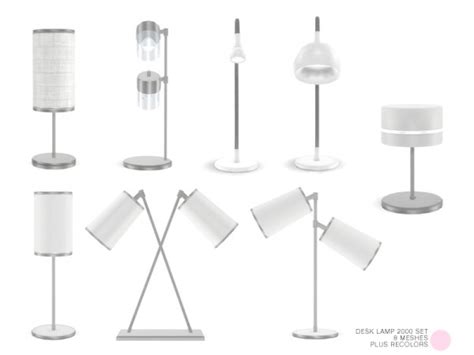 The Sims Resource Desk Lamp 2000 Set By Dot Sims 4