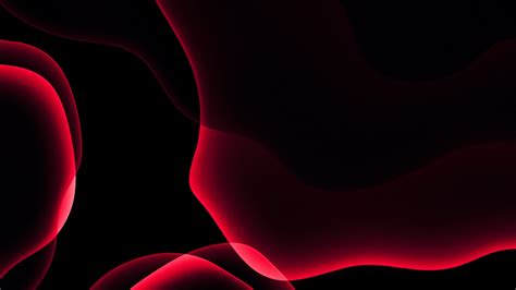 Download Wallpaper Ios 13 Red Abstract 1366x768