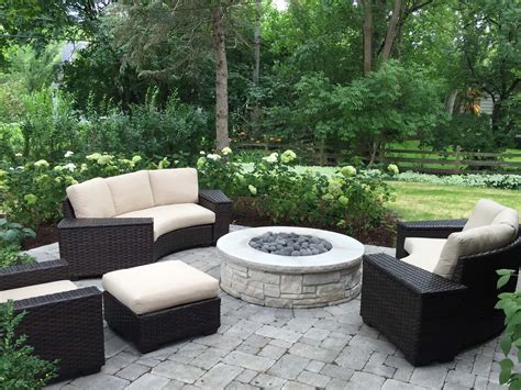 Composite Deck Paver Patio And Stone Fire Pit Northbrook Il Outdoor