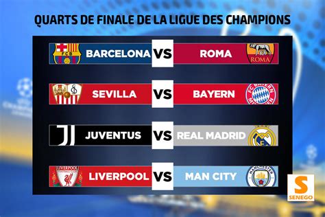 Eurosport est votre destination pour l'actualité football. Ligue des Champions : le tirage complet des quarts de finale 2018 | Produsat Team