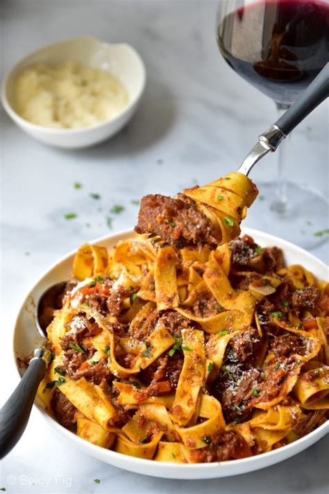 Pappardelle With Beef Ragu Spicyfig A Great Slow Cooked Meat Sauce