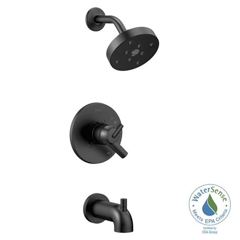 From full matte black shower enclosures to all of the matte black shower fittings you need to complete the look, at lusso, we can help you. Delta Trinsic 1-Handle Wall Mount Tub and Shower Trim Kit ...