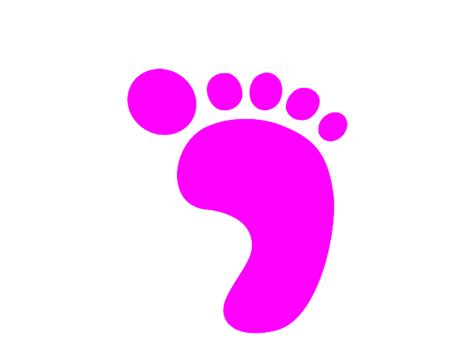 Footprint Pink Clip Art At Vector Clip Art Online Royalty