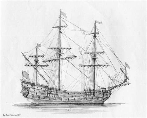 18th Century Warship By Leethree9 On Deviantart