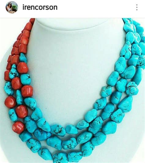 Irencorsen Designed This Turquoise Red Coral Multistrand Necklace