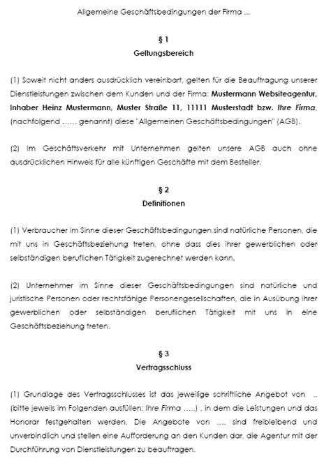 Check spelling or type a new query. AGB Webdesign (B2C) Muster-Vorlage zum Download
