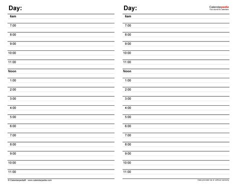 Pages Minimalist Printable Day Planner Nude White Minute