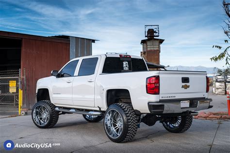 2016 Chevy Silverado 1500 24x14 Hostile Wheels Stryker Offroad Rims