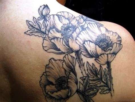 60 Well Formed Poppy Tattoos On Back