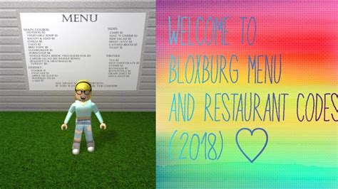 Roblox bloxburg codes 2018 menu. CAFE BLOXBURG CODES (2018) | Doovi
