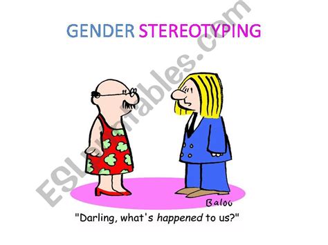 Esl English Powerpoints Gender Stereotyping