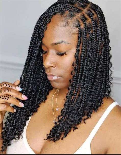 360 Lace Knotless Braid Wig With Curly Tips 1618 Inches Knotless
