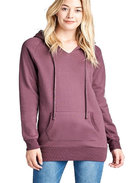 Made By Olivia Made By Olivia Women S Casual V Neck Long Sleeve Hoodie Sweatshirt Pullover