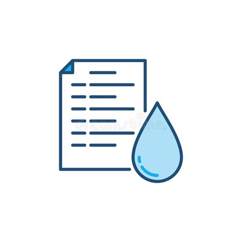 Utility Bill For Water Vector Concept Colored Icon Stock Vector