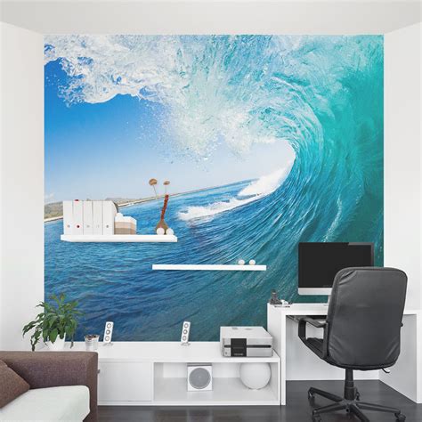 Ocean Wave Wallpaper Mural Removable Wallums