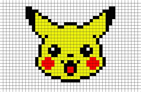 Feuille lignée pour lettre manuscrite dont les lignes noires continues ou feuille à grand carreaux seyes, en 2 mm ou 2.5 mm; pokemon facile | Pixel art pokemon