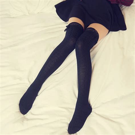 Buy Hot Sale Fall Winter Lace Bow Stockings Fashion Stretch Lace Bow Thigh High