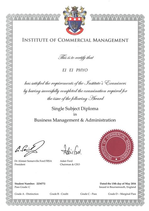 However, a master's degree is a graduate degree which shows that a candidate has achieved a certain level of mastery in a particular field. ICM BMA Certificate.PDF