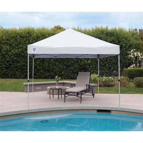 Z Shade 10 Ft L Square White Pop Up Canopy In The Canopies Department